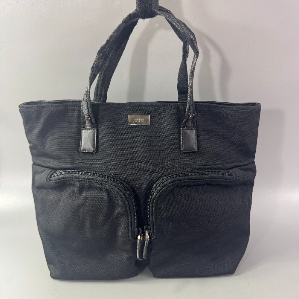 Authentic Vintage Gucci Mini Handle Tote Bag, Black